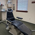 Treatment room with treatment chair and equipment