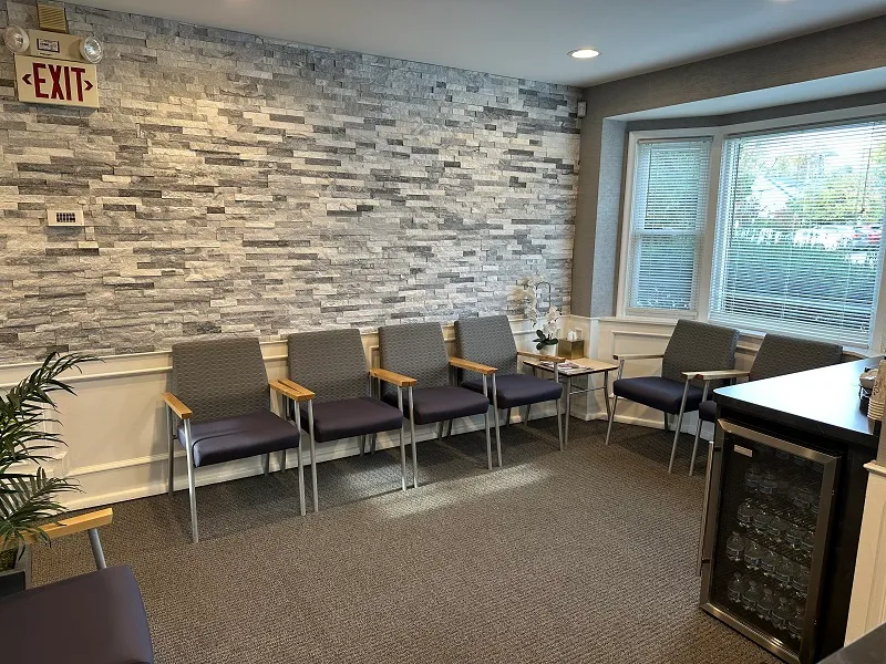 Seating/waiting are inside office